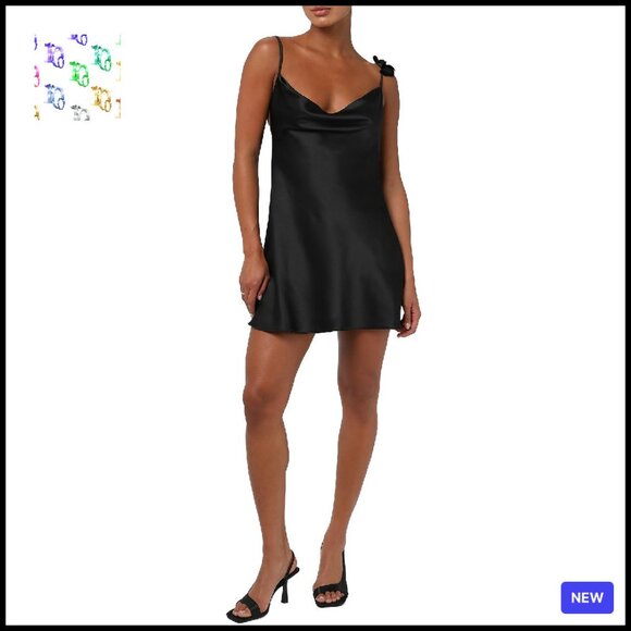 Satin Slip Dress Elegant Minimal Chic Evening Party Wear Adjustable Straps